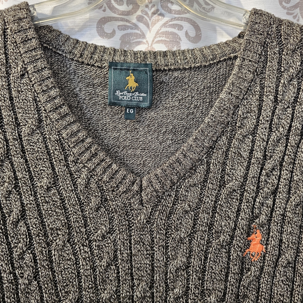 Beverly Hills Polo Club Charcoal V-Neck Sweater